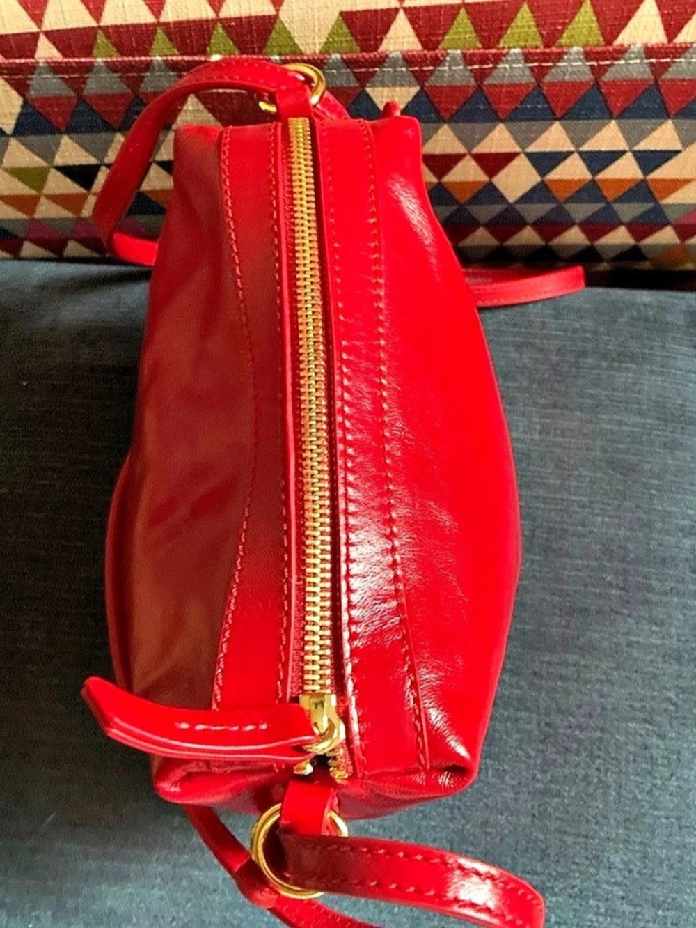 Sezane Lou handbag in vintage red - Picture 9 of 10